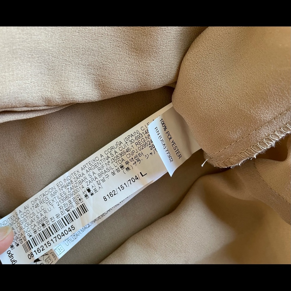 Zara Ruffled Embroidered Button -down Top - Picture 8 of 8